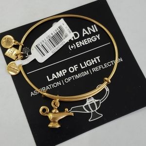 Alex and Ani Golden Wish Lamp Goldtone Bracelet